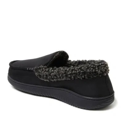 Dearfoams Alexander Microsuede Moccasin Slipper In Black