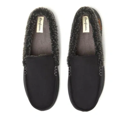 Dearfoams Alexander Microsuede Moccasin Slipper In Black
