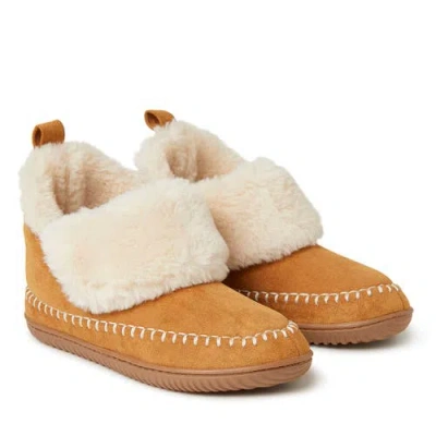 Dearfoams Moritz Faux Fur Lined Bootie Slipper In Brown