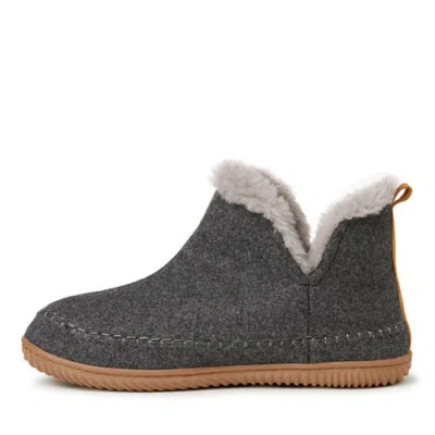 Dearfoams Mens Memory Foam Bootie Slippers In Gray