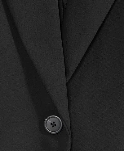 On 34th Womens Relaxed Crepe Blazer Xxs 3x Macys Exclusive In Black