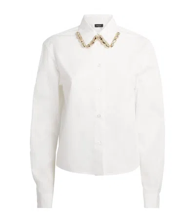 Fabiana Filippi Embellished Collar Long Sleeves Shirt In White