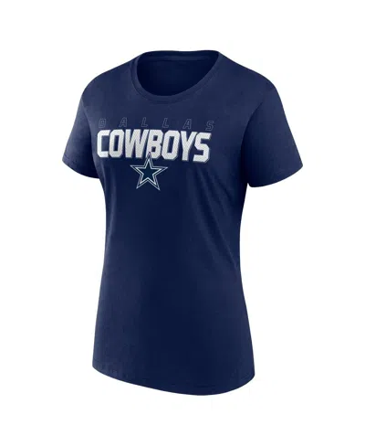 Logo Athletic Navy Dallas Cowboys Lean T-shirt In Blue