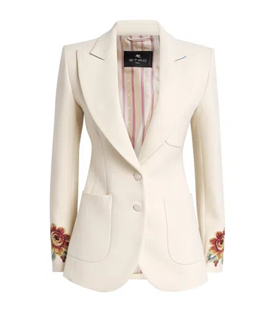 Etro Blazer With Embroidery In White