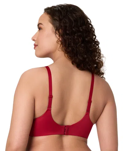 Bali Women's One Smooth U Comfort Stretch Lace Uw Df0084 In Red