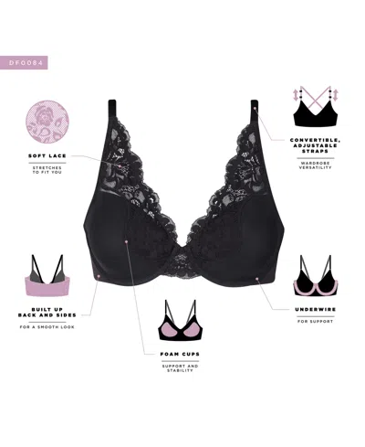 Bali Women's One Smooth U Comfort Stretch Lace Uw Df0084 In Red