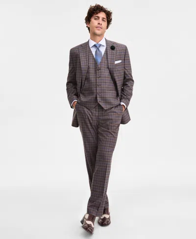 Tayion Collection Men's Classic-fit Plaid Suit Separate Jacket In Multi