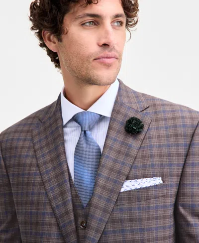Tayion Collection Men's Classic-fit Plaid Suit Separate Jacket In Multi