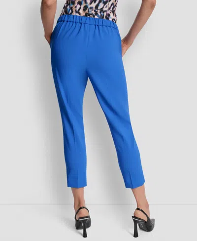 Dkny Women's Mid-rise Straight-leg Ankle Pants In Blue