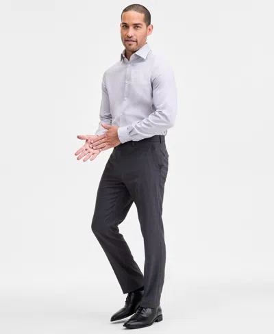 Ted By Ted Baker Men's Modern-fit Stretch Charcoal Birdseye Wool-blend Suit Separate Pants In Gray