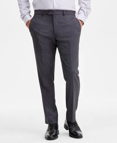 Ted By Ted Baker Men's Modern-fit Stretch Charcoal Birdseye Wool-blend Suit Separate Pants In Gray