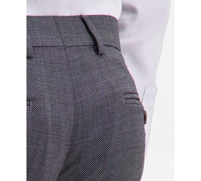 Ted By Ted Baker Men's Modern-fit Stretch Charcoal Birdseye Wool-blend Suit Separate Pants In Gray