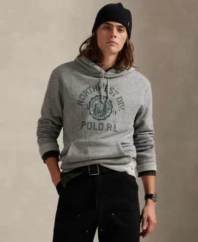 Polo Ralph Lauren Men's Fleece Graphic Hoodie In Gray