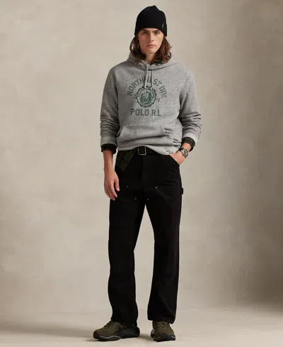 Polo Ralph Lauren Men's Fleece Graphic Hoodie In Gray