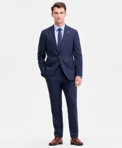 Ted By Ted Baker Mens Modern Fit Blue Sharkskin Wool Blend Suit Separates In Blue
