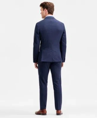 Ted By Ted Baker Mens Modern Fit Blue Sharkskin Wool Blend Suit Separates In Blue