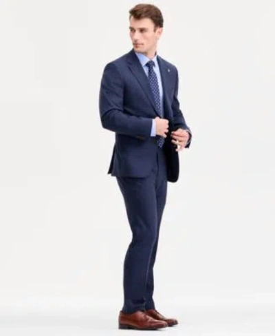 Ted By Ted Baker Mens Modern Fit Blue Sharkskin Wool Blend Suit Separates In Blue