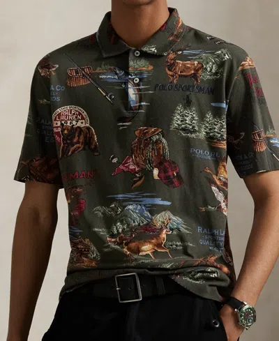 Polo Ralph Lauren Printed Polo Shirt In Neutral