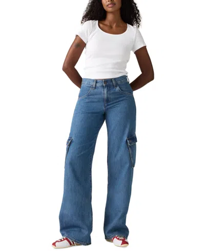 Levi's Superlow Loose Fit Cargo Jeans In Blue