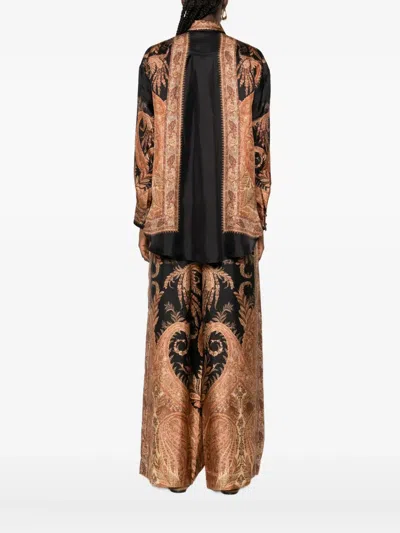 Zimmermann Longline Paisley Pattern Top In Brown