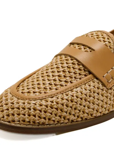 编织皮质乐福鞋