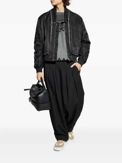 Alexander Mcqueen Mcqueen Technical Crop Bomber Jacket In Black