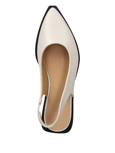 Copenhagen Slingback Pointed-toe Flat Pumps In Neutral
