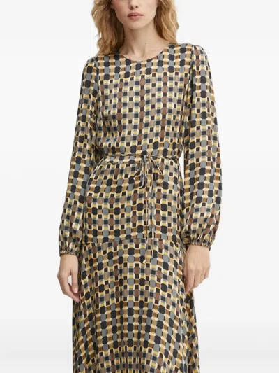 Marc O'polo Geometric-print Midi Dress In Multi