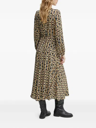 Marc O'polo Geometric-print Midi Dress In Multi