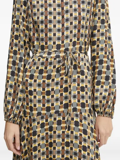 Marc O'polo Geometric-print Midi Dress In Multi