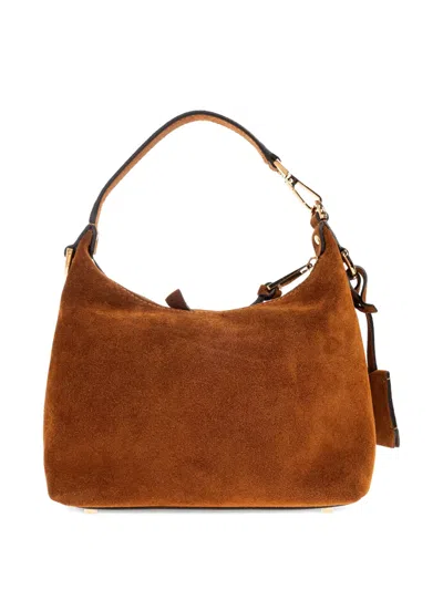 LOGO字母绒面皮手提包