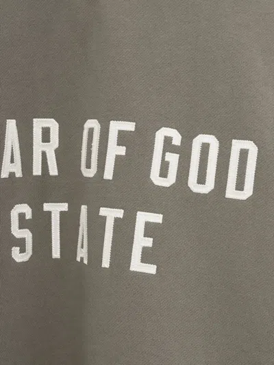 Essentials Embroidered-logo Sweatshirt In Gray