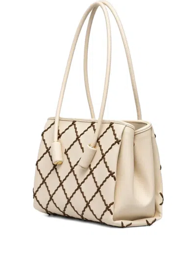 Themoirè Diamond-pattern Tote Bag In Neutral