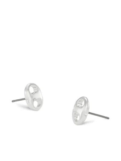 Tory Burch Gemini Link Stud Earrings In Silver