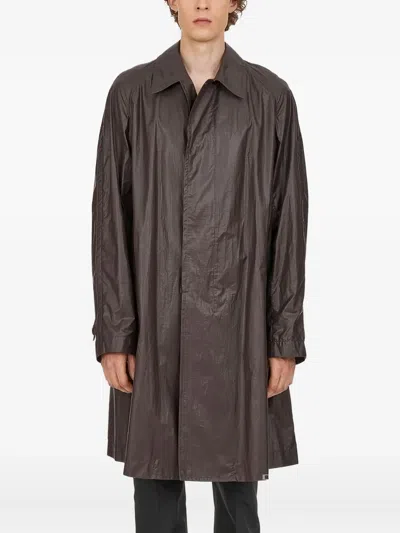 Ferragamo Button-up Parka In Brown