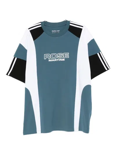 Martine Rose Oversized T-shirt Panel Design In Blue