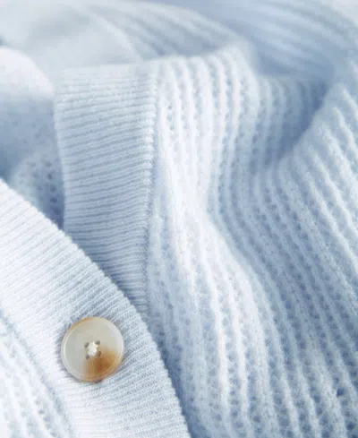 Charter Club Women's 100% Cashmere Cable-knit Cropped Cardigan Sweater, Macy's Exclusive In Blue