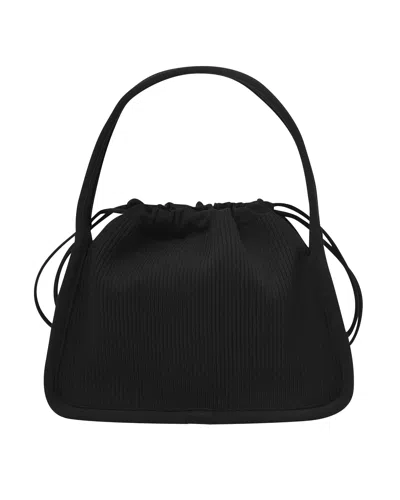 Alexander Wang Small Ryan Hotfix Knit Bag In Black