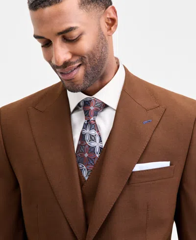 Tayion Collection Men's Classic-fit Solid Suit Separate Jacket In Brown