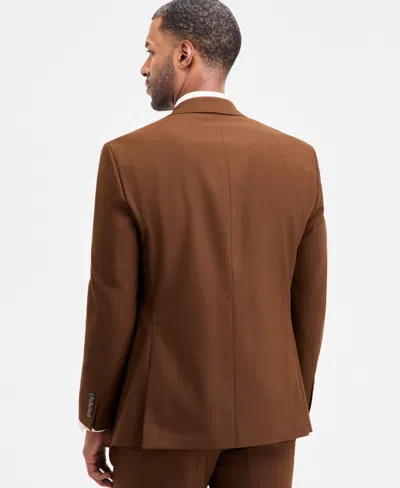 Tayion Collection Men's Classic-fit Solid Suit Separate Jacket In Brown
