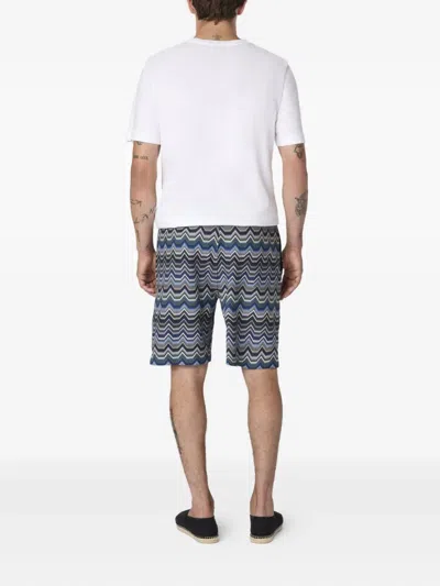 Missoni Pure Cotton Zig Zag Shorts In Multi