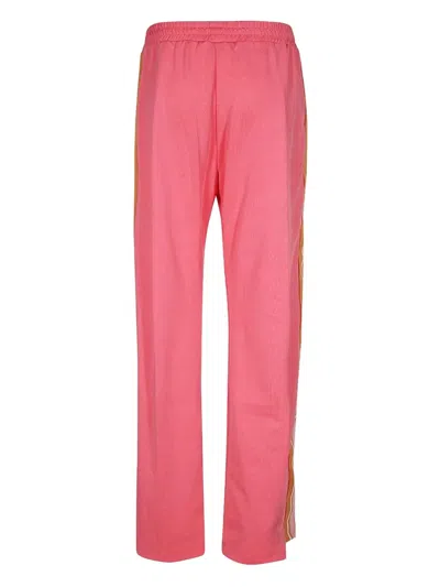 Msgm Track-pants With Decorative Stripes In Pink