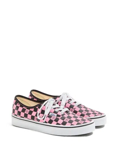 Valentino Garavani And Vans Low-top Trainer In Fabric With Vlogo Checkerboard Print In Multi