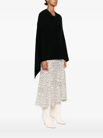 Eric Bompard Cashmere Poncho In Black