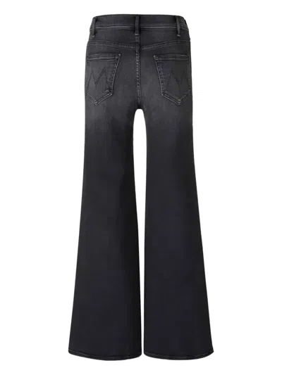Mother The Roller Sneak Flared Jeans In Black