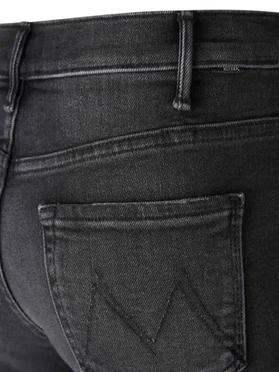 Mother The Roller Sneak Flared Jeans In Black