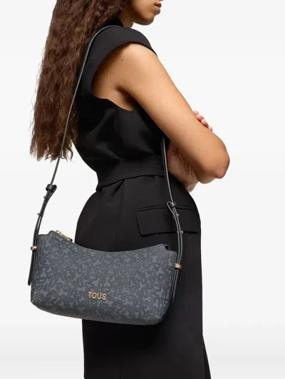 Tous Kaos Mini Lines Crossbody Bag In Gray