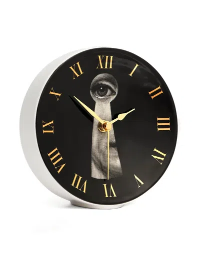 Fornasetti Graphic Eye-motif Clock In Black