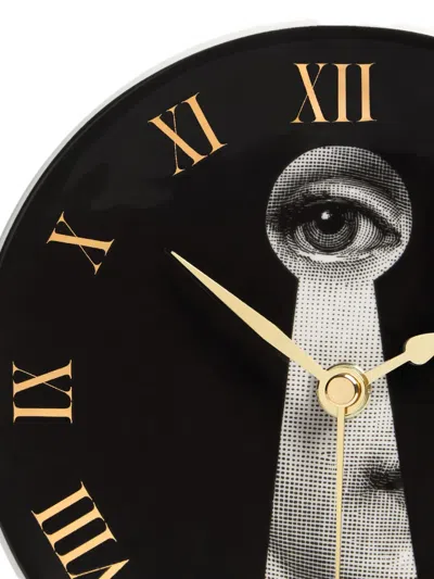 Fornasetti Graphic Eye-motif Clock In Black