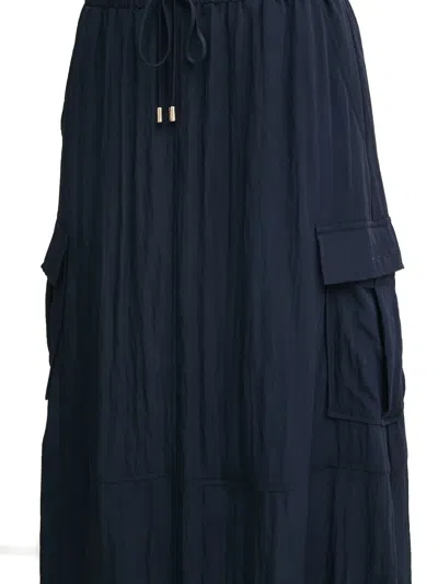 Liu •jo Liu Jo Maxi Skirt With Cargo Pockets In Blue